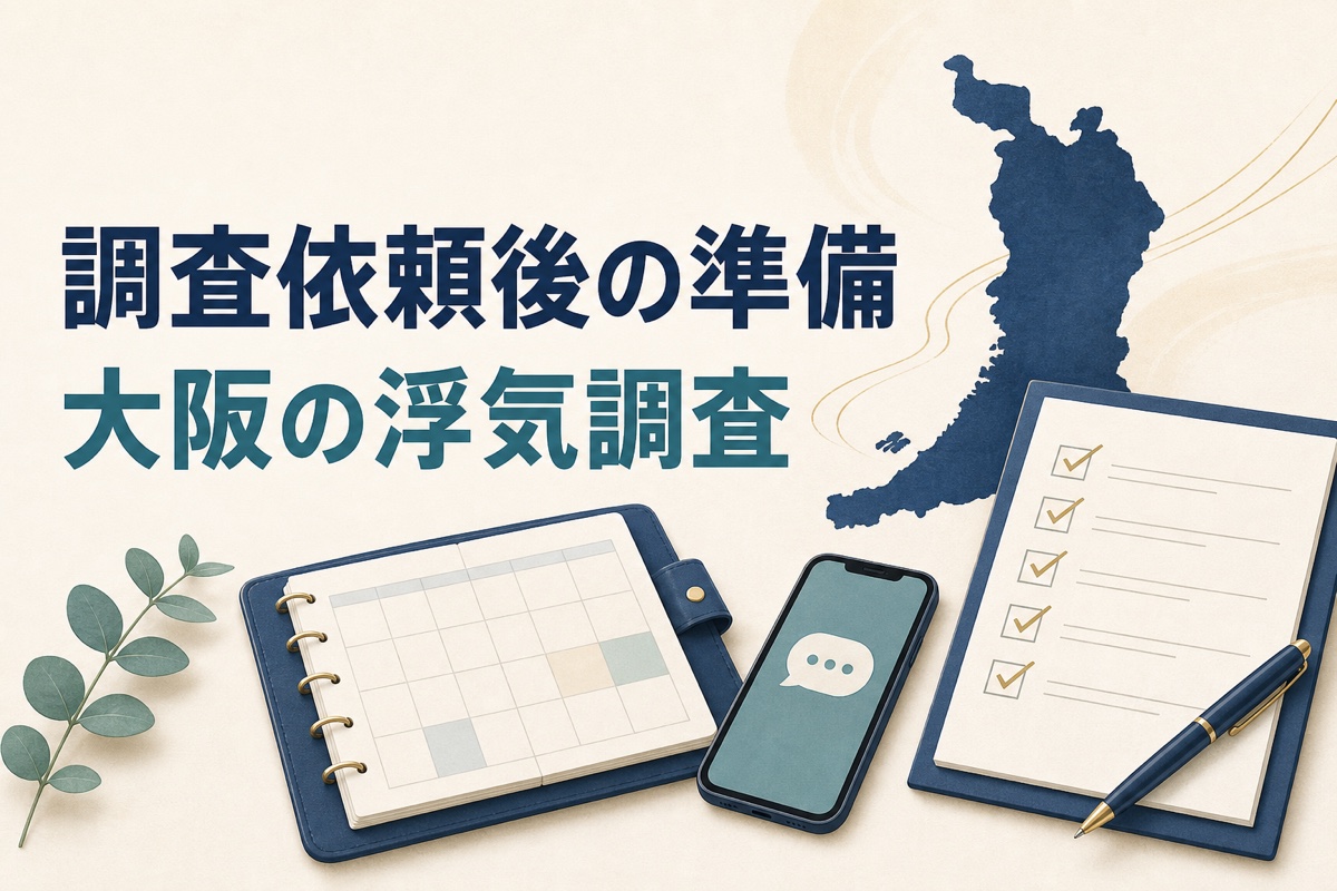 大阪で浮気調査を依頼した後は何をする？調査当日までの準備と注意点のイメージ