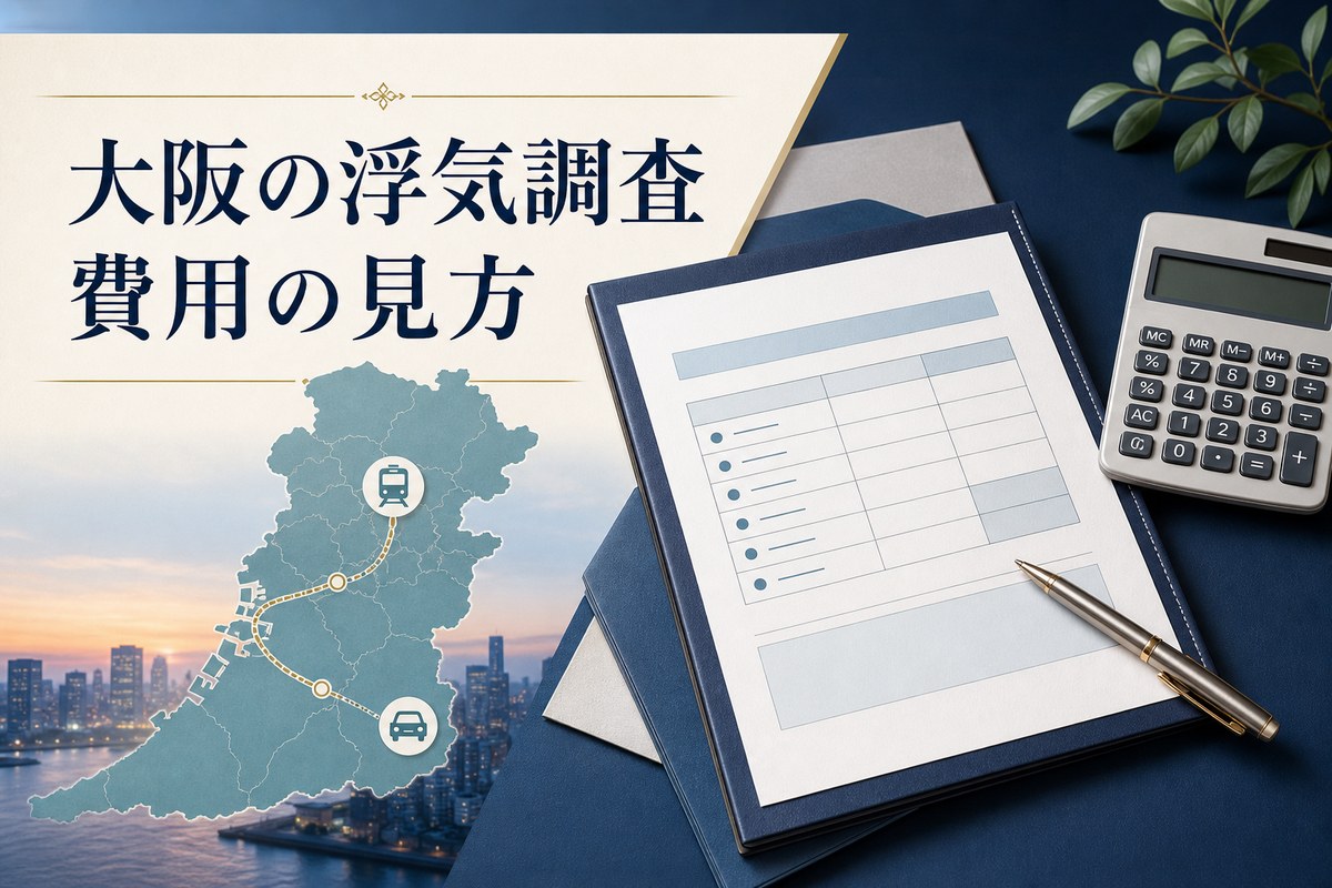 大阪で浮気調査を依頼する前に｜費用の決まり方と見積り7項目のイメージ